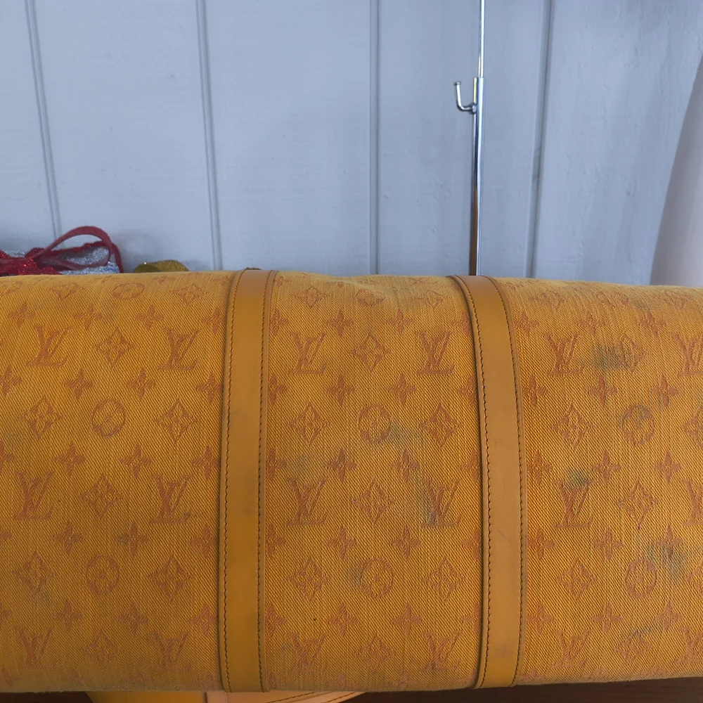 Louis Vuitton Ocre Orange Denim Limited Edition Keepall 50 - Picture 8 of 16